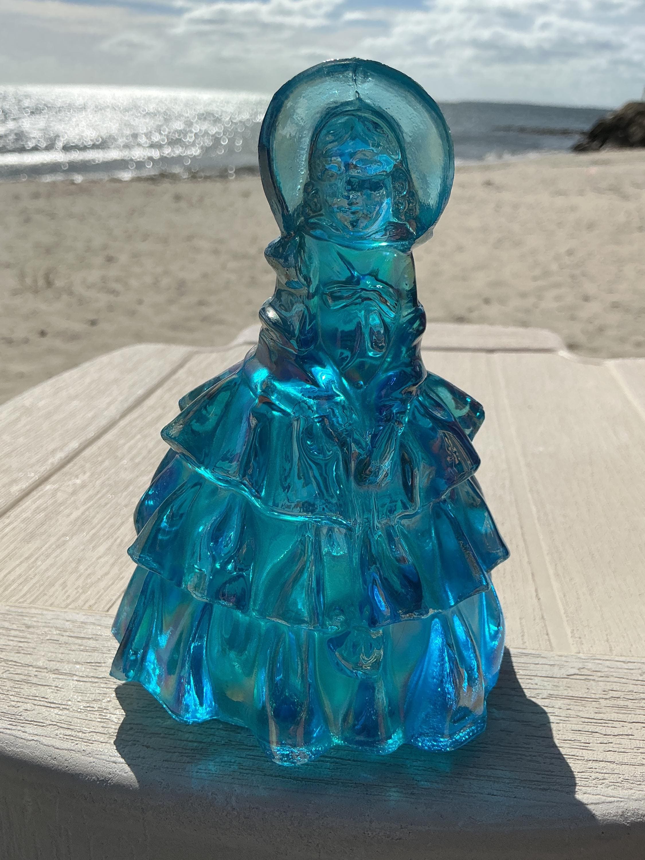 ステンドグラス　パネル　lavely lady Carnival Glass Lady - Etsy