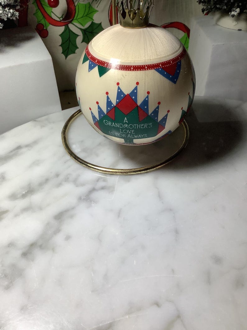 Hallmark Vintage 1986 Grandmother Satin Ornament Christmas Ornament