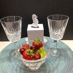 Vintage Waterford Crystal Lismore Wine Glasses - Ireland (Pair)