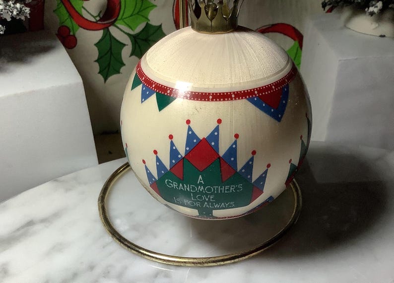 Hallmark Vintage 1986 Grandmother Satin Ornament Christmas Ornament