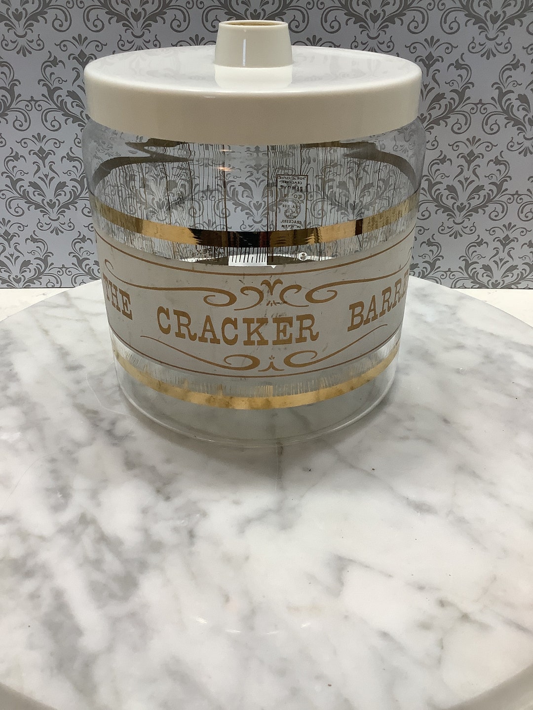 Vintage Pyrex Cracker Barrel/ Cookie Jar/glass Lidded Jar/ Etsy