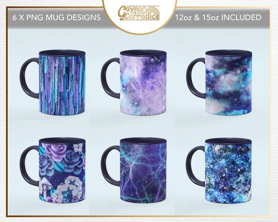 Witchy Mug Design Sublimation Mugs Bundle Set of 6 Designs for 12 Oz and  15oz Mugs Magical Nebula Coffee Cup Spooky Designs in Png 