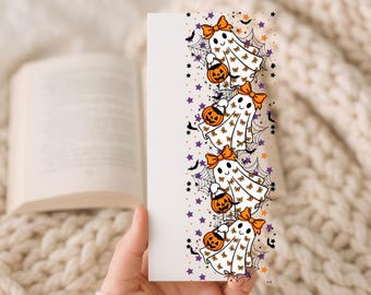 Sassy Ghosts UV DTF Bookmark Decal - Ready to Apply | DIY Acrylic Bookmarks | Book Lover Gifts | Book Accessories (B001)