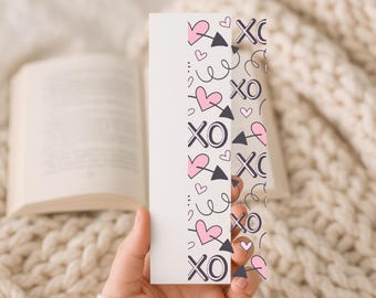 Hearts & Arrows UV DTF Bookmark Decal - Ready to Apply | DIY Acrylic Bookmarks | Book Lover Gifts | Book Accessories