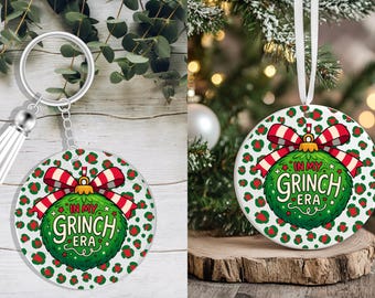 In My Green Christmas Era - Christmas UV DTF Decal - Keychain Decal | Christmas Ornament | Ready to Apply