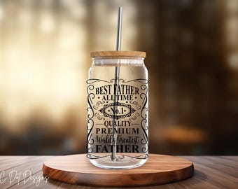 Best Father - UV DTF Decal - Glass Can | Tumbler Decal | Coffee Mug Transfer | Journal Sticker | Scrapbooking (D147)