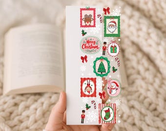 Christmas UV DTF Bookmark Decal - Frames | Ready to Apply | diy Acrylic Bookmarks | Book Lover Gifts | Book Accessories (B192)