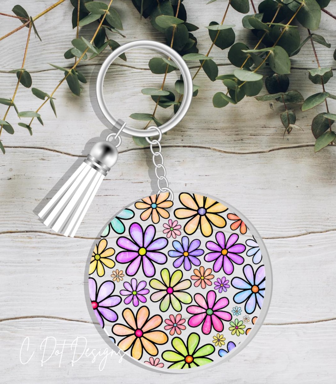 UV DTF Transfer – Round Keychain 2
