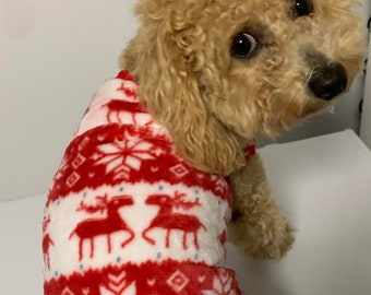 Warm Cozy Christmas Pet Reindeer Sweater for Dogs & Cats 2021 | Cute Reindeer Costumes/Cosplays/Outfits for Pet Holiday Gift for Pets Owners