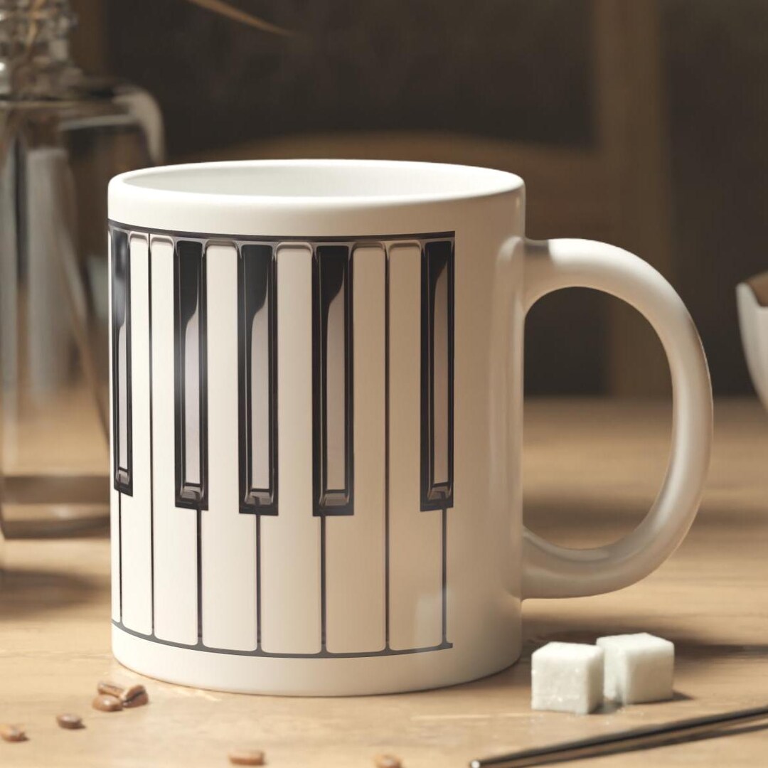 Piano Keys Jumbo Mug: 20oz Coffee Mug for Musicians - Etsy