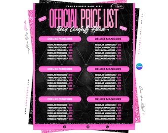 Editable Price List Template | Made in Canva