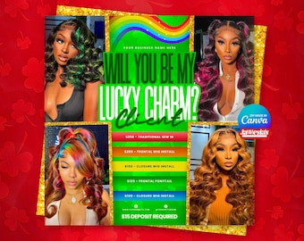 March Booking Flyer, March Flyer, March Books, St.Patricks Day Flyer, Book Now Flyer, March Madness Flyer, MUA Lashes Nails Hair March Flyer