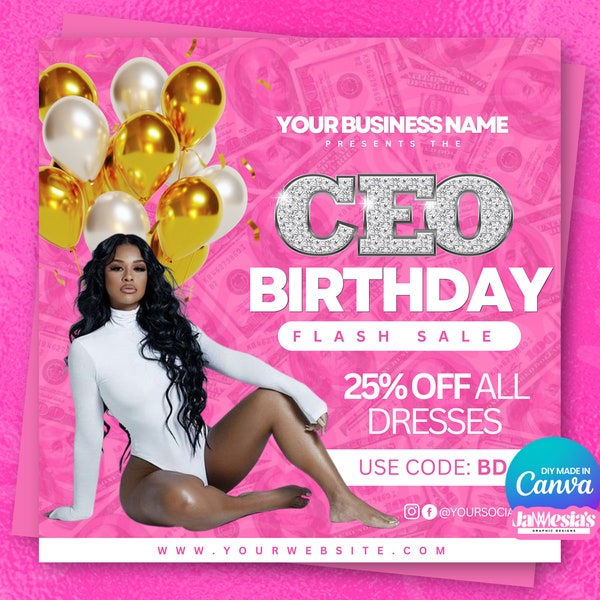 CEO Birthday Flyer , Birthday Celebration Flyer , Anniversary Sale Flyer , Birthday Invitation , Flyer , Birthday , Social Media Flyer