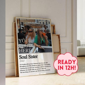 Impression personnalisée Soul Sister, art mural tendance, cadeau meilleur ami, impression photo personnalisée, dortoir universitaire, impression personnalisée, cadeau meilleur ami numérique