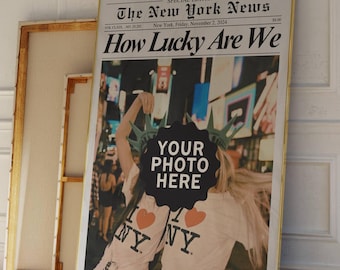 Custom Newspaper Photo Print: Personalized Dorm Decor (Digital Download)