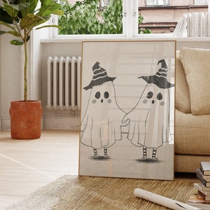 GHOSTIES Print | Cute Ghosties Poster | Halloween Decor| Halloween Printable Wall Art | Halloween Poster | Halloween Digital Download