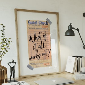 WHAT IF Funky Trendy Wall Art-Aesthetic Print-Preppy Print-Guest Check Print-Girly Room Decor-Motivational Wall Art- Guest Check Printable