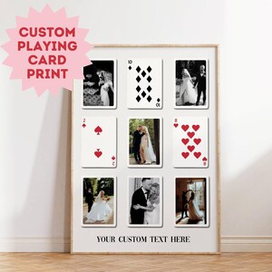 Benutzerdefinierte Spielkarte Druck Trendige Wandkunst Beste Freundin Geschenk für Sie Benutzerdefinierte Fotodruck Weihnachtsgeschenkidee Hochzeitsdruck Beste Freunde Geschenk