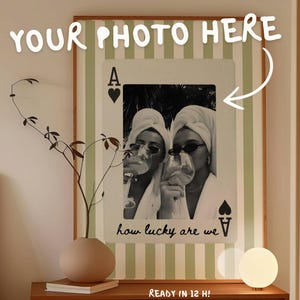 Como somos sortudos CUSTOM Retro Photo Print Personalizado College Dorm Roommates Wall Art Download digital Presente para melhor amigo Wall Art Prints
