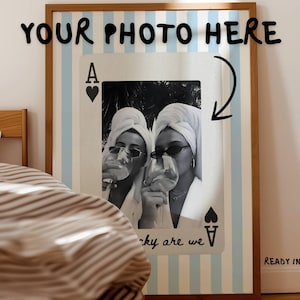 Como somos sortudos CUSTOM Retro Photo Print Personalizado College Dorm Roommates Wall Art Download digital Presente para melhor amigo Wall Art Prints