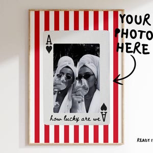 Como somos sortudos CUSTOM Retro Photo Print Personalizado College Dorm Roommates Wall Art Download digital Presente para melhor amigo Wall Art Prints