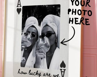 Aangepaste retrofotoprint: gepersonaliseerd cadeau voor kamergenoot (digitale download)