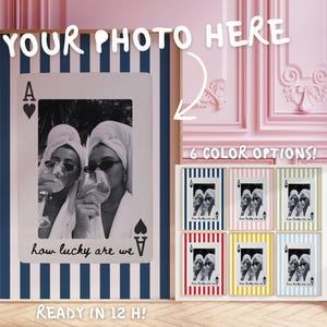 Como somos sortudos CUSTOM Retro Photo Print Personalizado College Dorm Roommates Wall Art Download digital Presente para melhor amigo Wall Art Prints