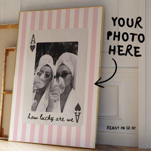 Como somos sortudos CUSTOM Retro Photo Print Personalizado College Dorm Roommates Wall Art Download digital Presente para melhor amigo Wall Art Prints