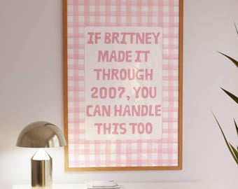 Trendy Lustig Girly Wanddruck Y2K Motivationszitat Rosa Zitat Plakatkunst für Schlafzimmer College Wohnheim Mädchen Schlafzimmer Barwagen Dekor Digital