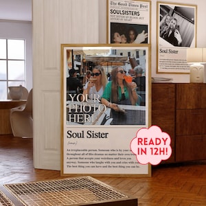Impression personnalisée Soul Sister, art mural tendance, cadeau meilleur ami, impression photo personnalisée, dortoir universitaire, impression personnalisée, cadeau meilleur ami numérique