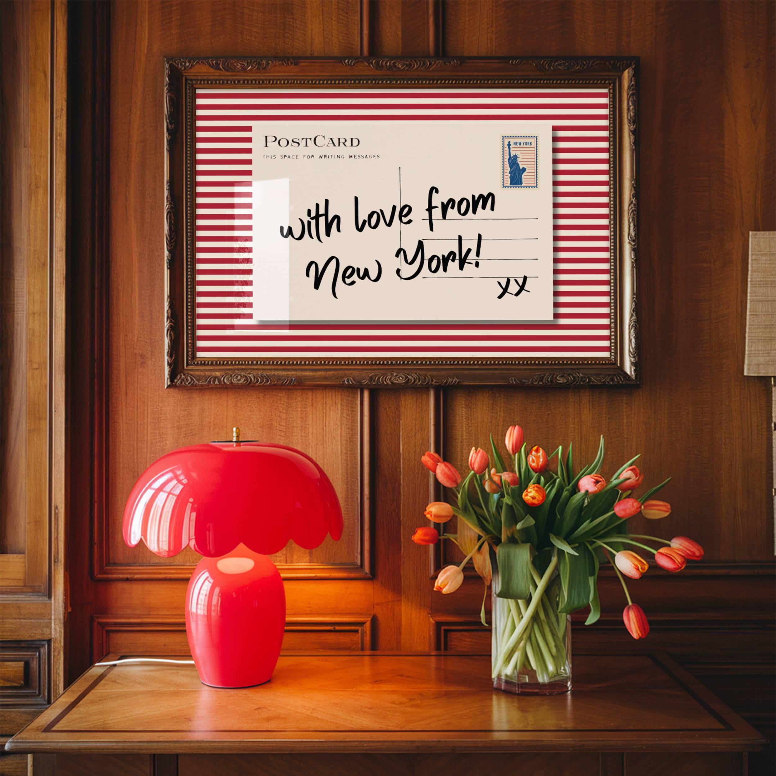With Love From New York Retro Postcard Print New York Wall Art With Love From New York Retro Postcard Print New York Wall Art