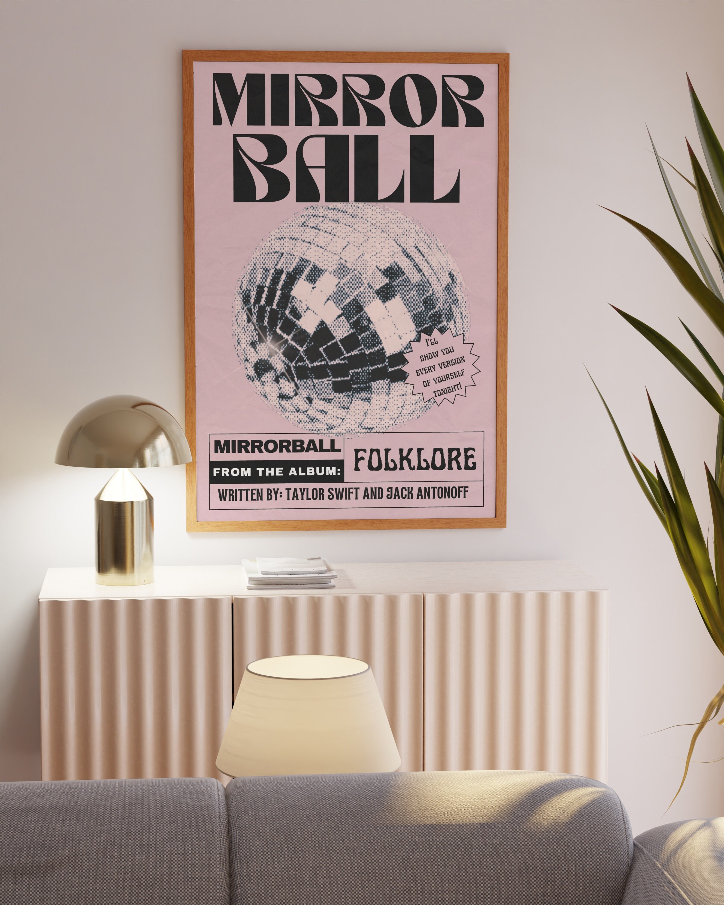 MIRRORBALL TAYLOR SWIFT Poster Groovy Disco Ball Folklore Etsy Australia