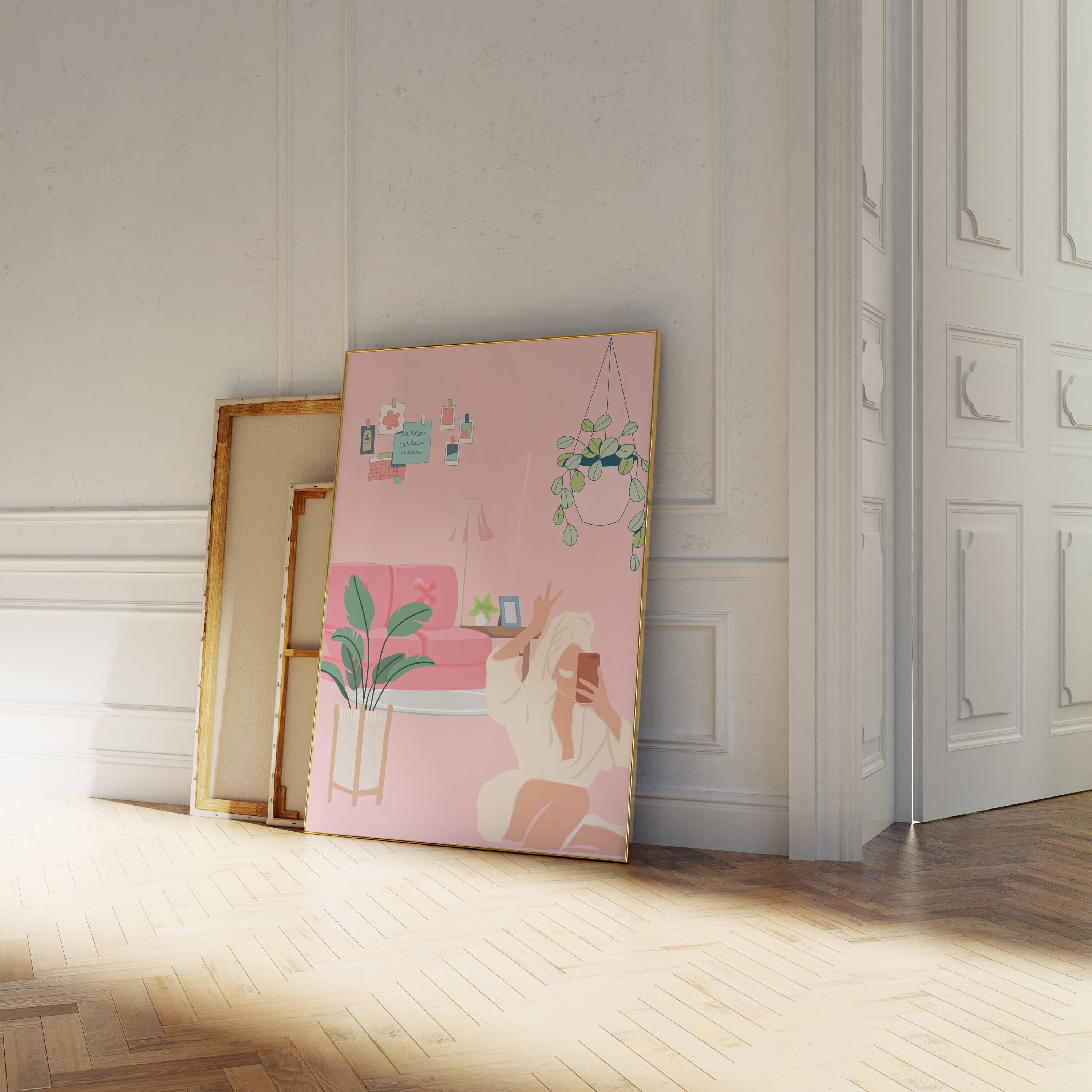 PINK BEDROOM Wall Art Aesthetic Art Print Cute Print Etsy