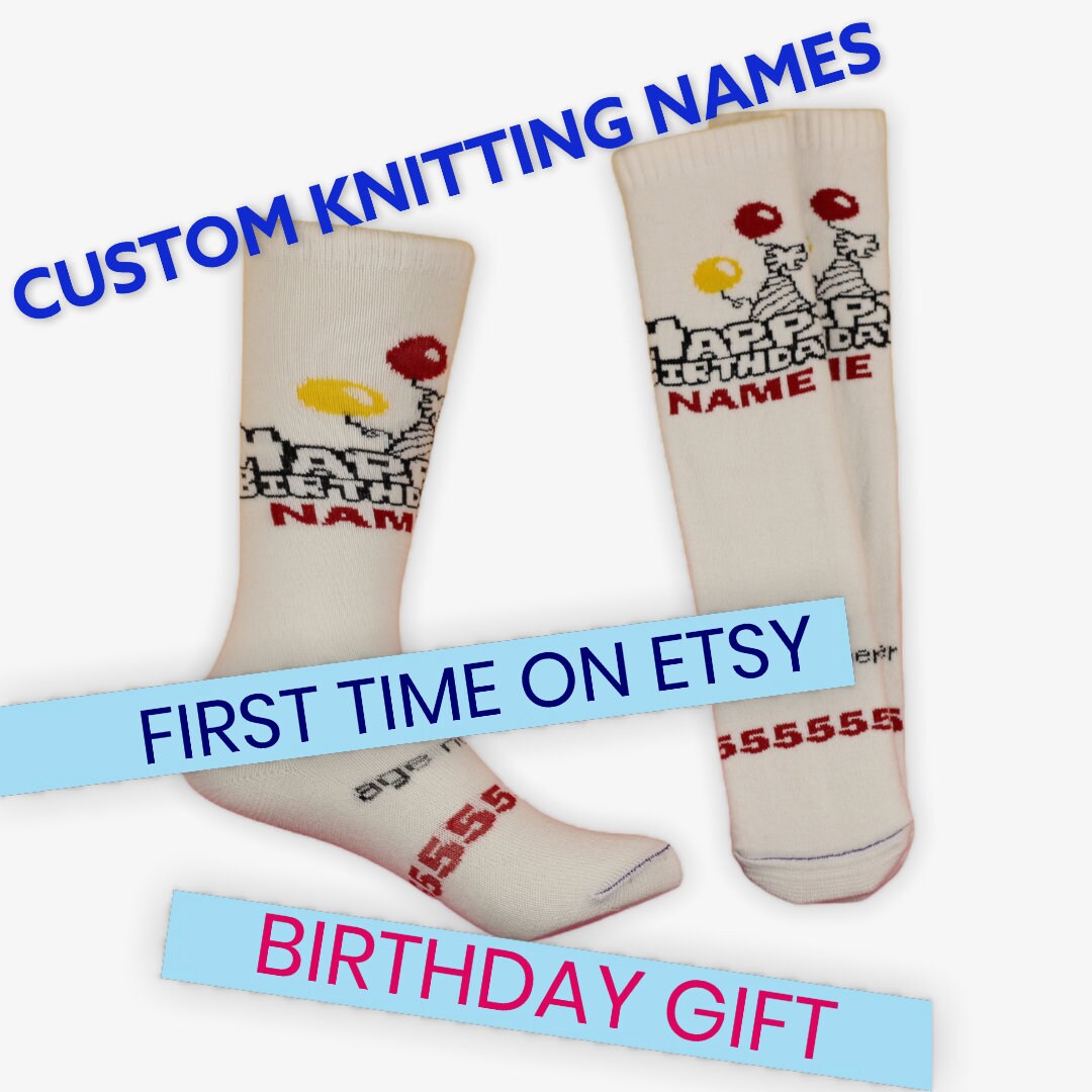 Custom Birthday Socks Custom Birthday Gift Custom Socks Etsy