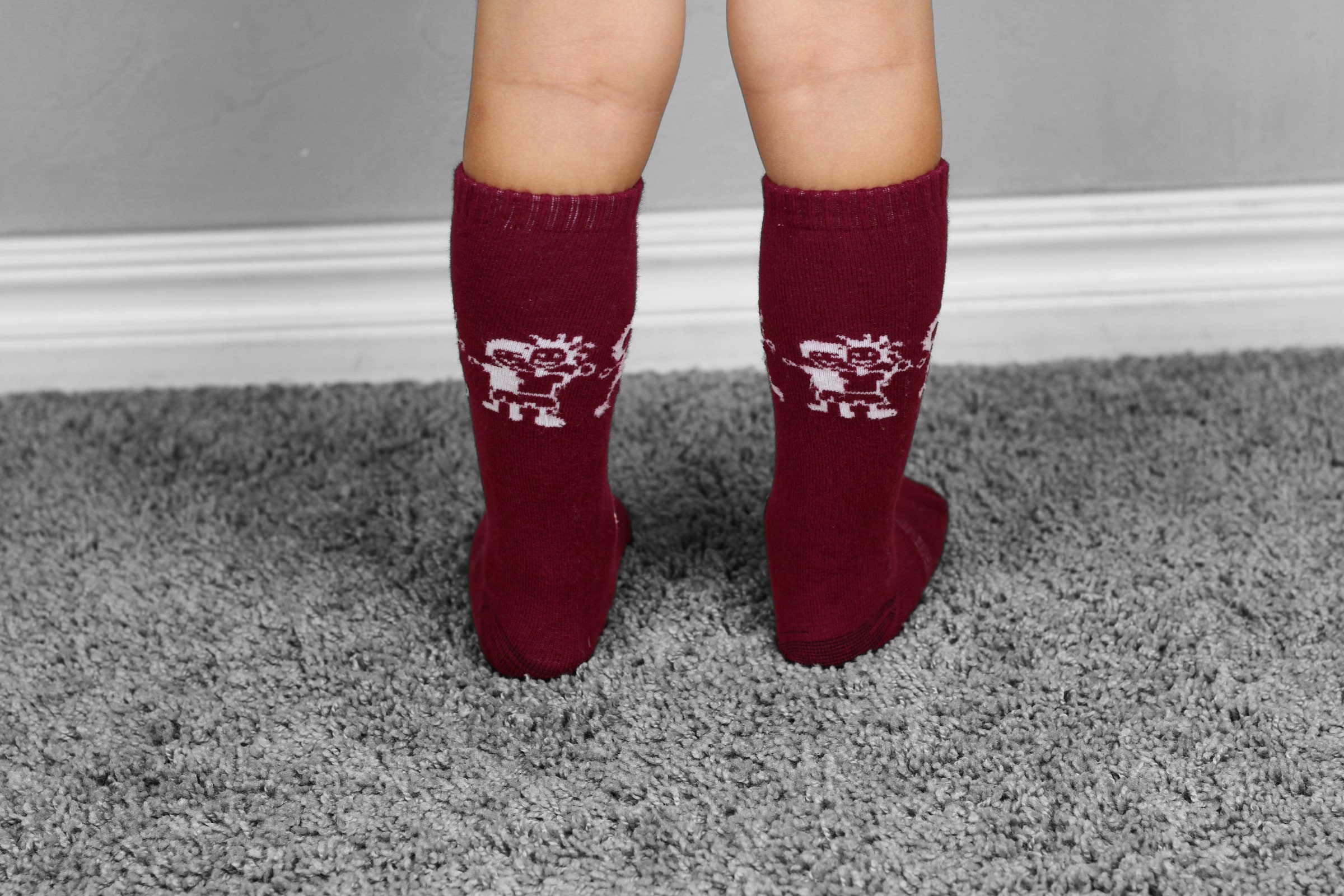 Maroon Kids Socks Kids KneeHigh Socks PreK Socks Etsy