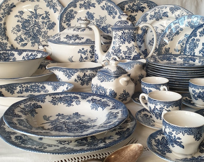 English Ironstone Vintage Dinner Set & Coffee Service, 83pc 1224