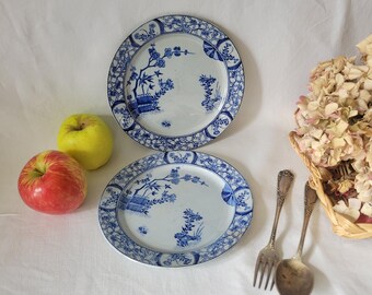 Antique French Side Plate: Creil Et Montereau 'japon' Blue