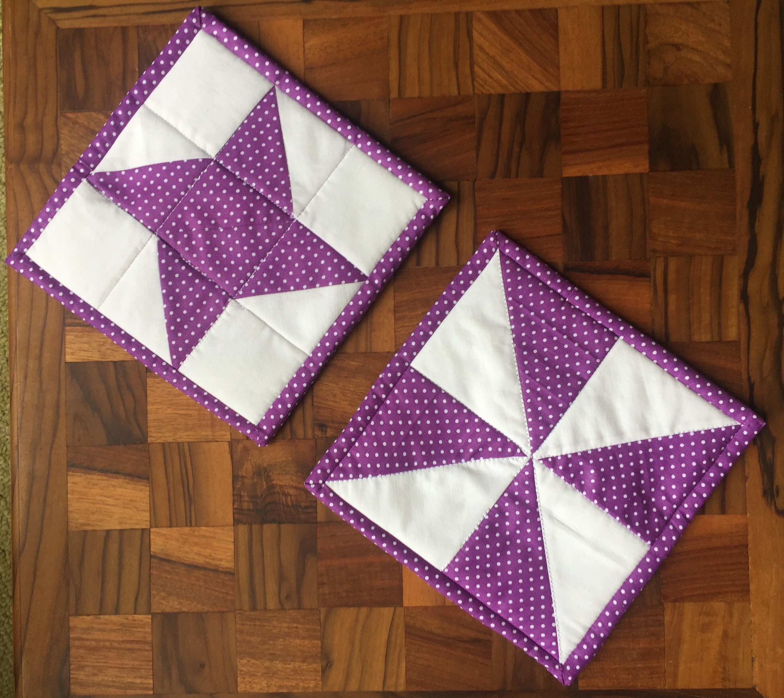 2 Maniques Patchwork Anti-Brûlures