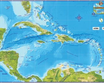 Mapa del muro del mar Caribe