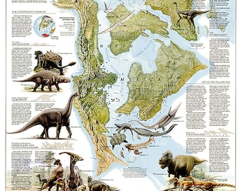 Dinosaurs of North America Map