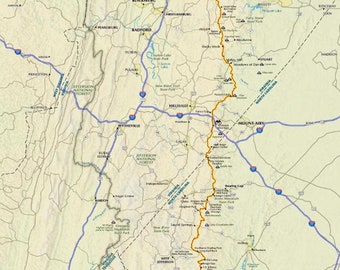 Blue Ridge Parkway Wall Map