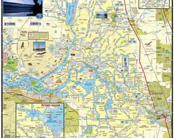 California Delta Waterways Laminated Wall Map