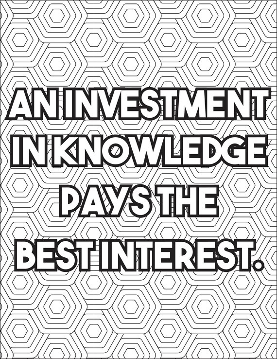 10 Inspiring quotes coloring pages for adults  Etsy
