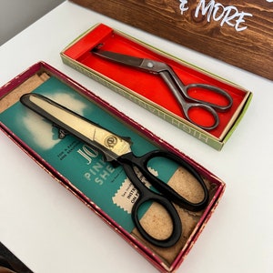 Bundle of Vintage Joy Pinking Shears Scissors Rex Cutlery Corporation and Chadwick-Miller Stainless Steel High Hand Scissors