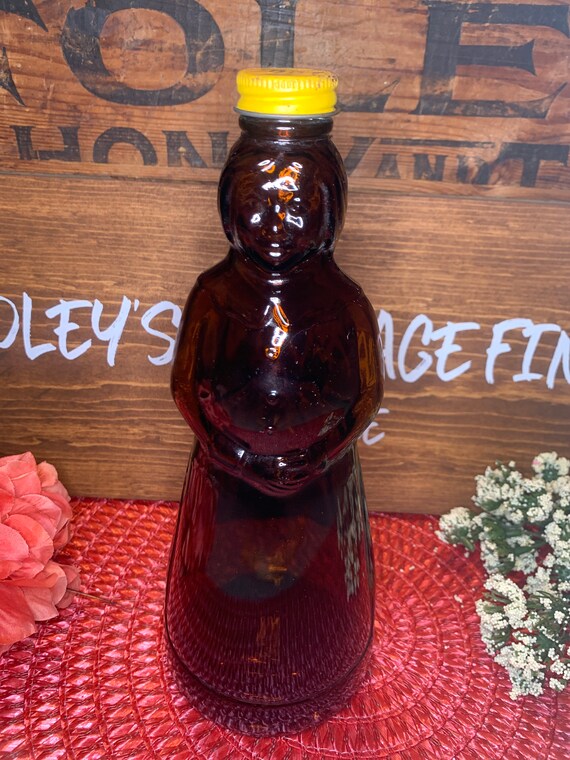 Vintage Mrs Butterworths Glass Syrup Bottle With Metal Lid Etsy