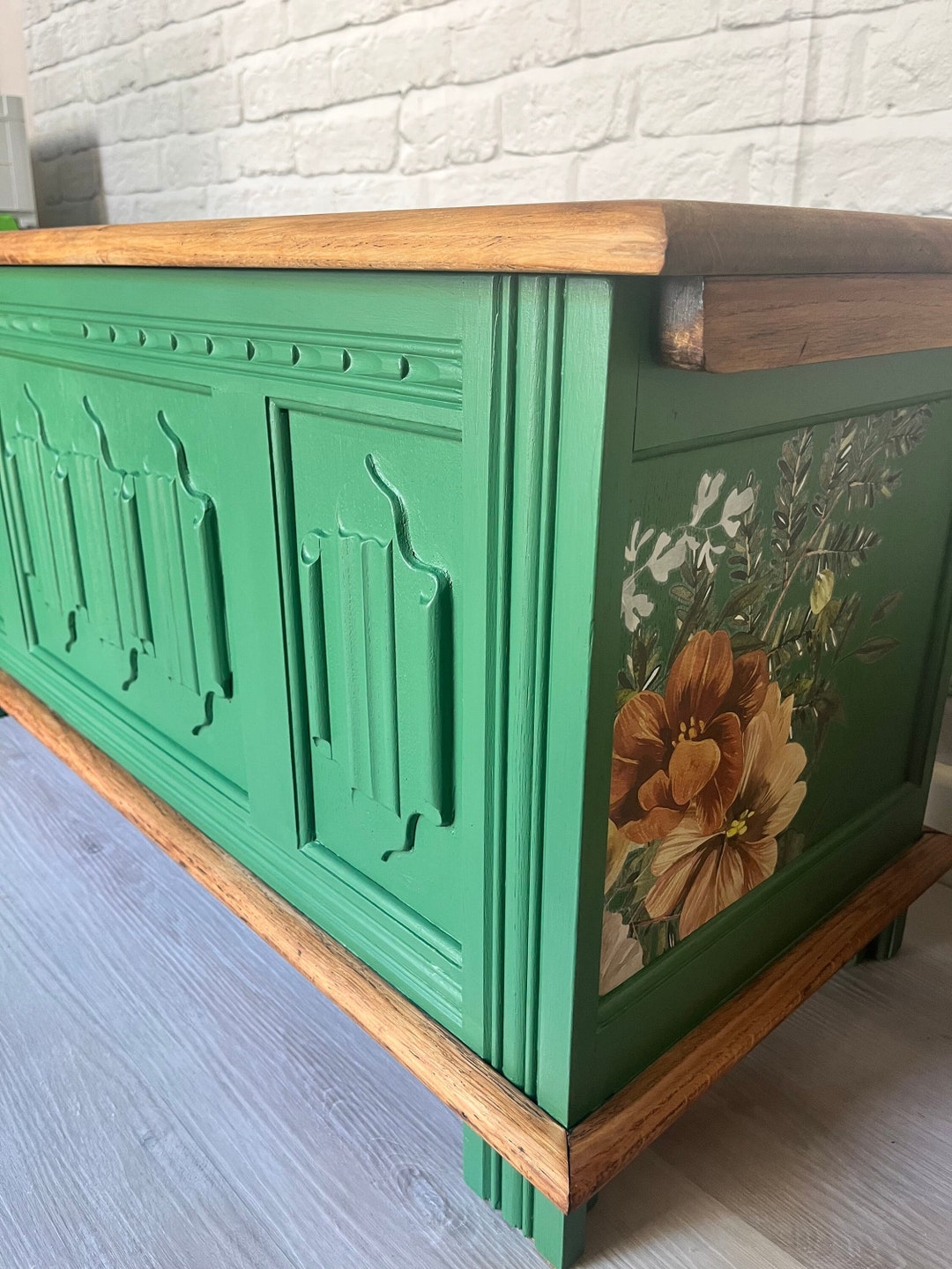 SOLD Upcycled Solid Wood Blanket Storage Box Etsy UK