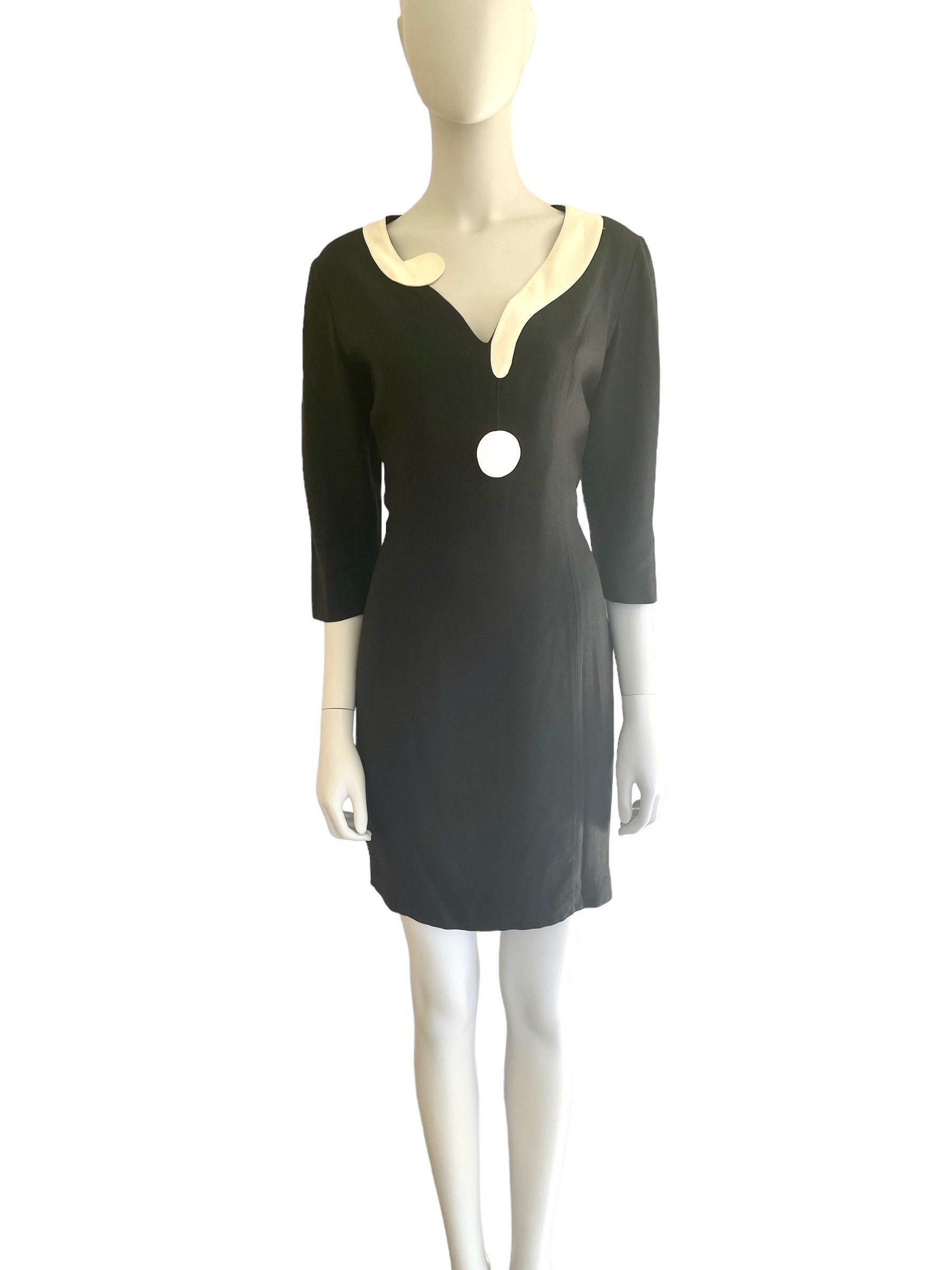 ワンピース MOSCHINO COUTURE Woman Dress Black 04815403 1555 Iconic MOSCHINO Couture Dollar Sign Ensembe Black Dress