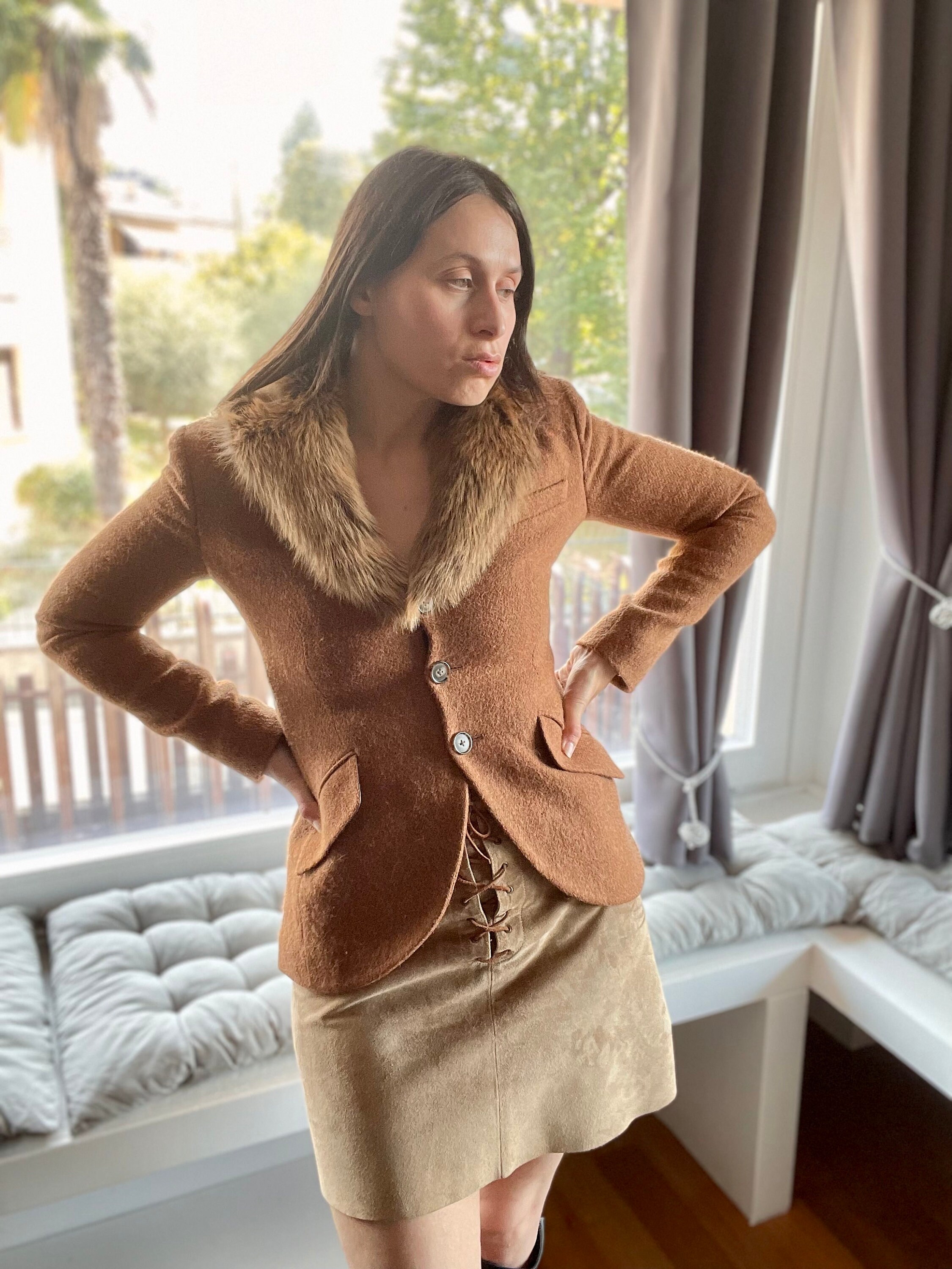 Ralph Lauren ラルフローレン ジャケット　羊毛　アルパカ ラルフローレンのヴィンテージヘーゼルナッツラムウールと