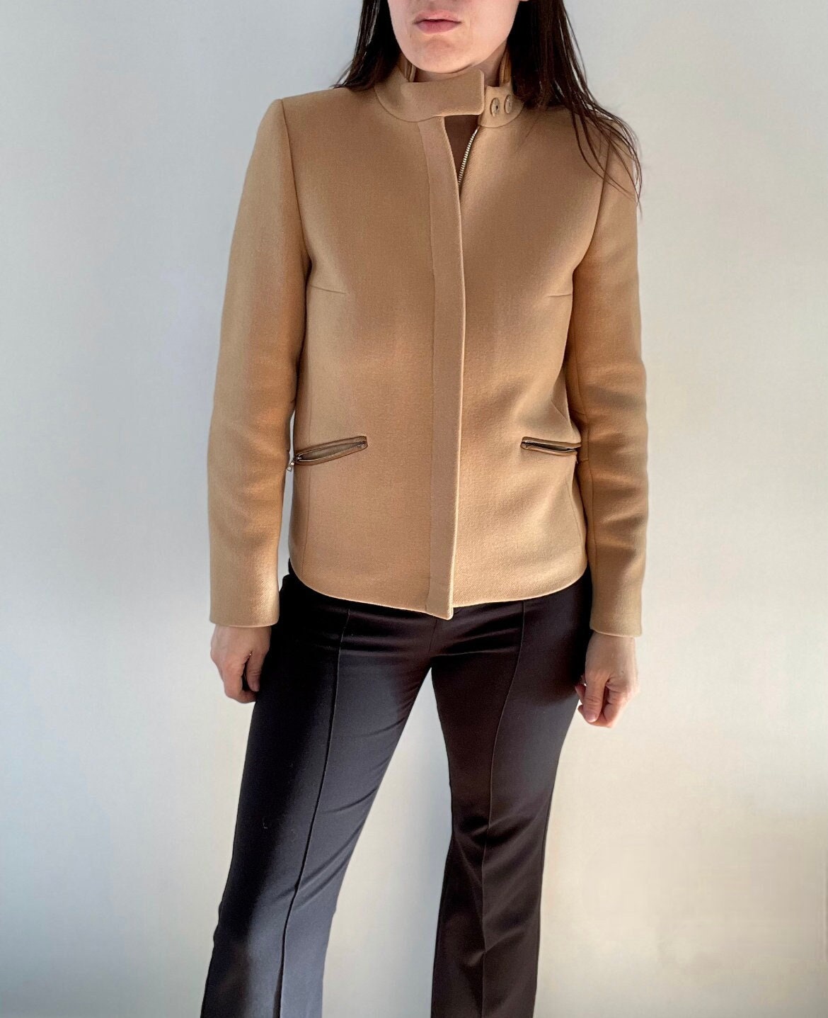 ジャケットその他 Prada Beige camel blazer Prada Vintage Archive Fall 1996 Light Tan Blazer 40 Carolyn