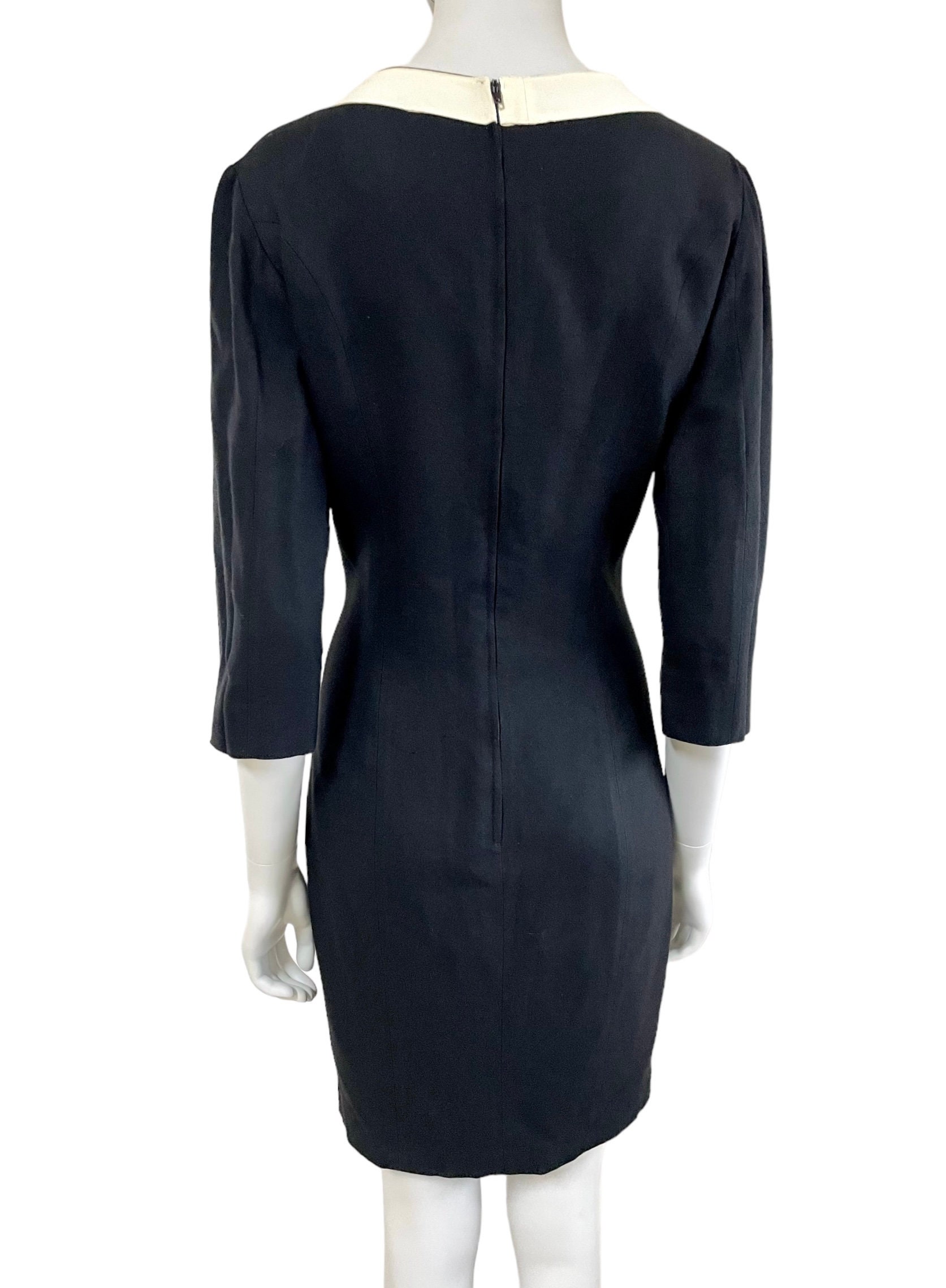 Moschino Couture 1989 Iconic Black White Question Mark Dress